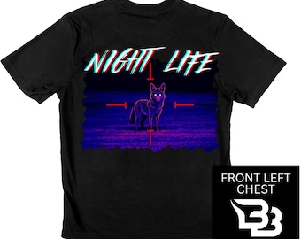 Coyote In Crosshairs Thermal Scope Night Life Night Hunting COMFORT COLORS Short Sleeve Tee