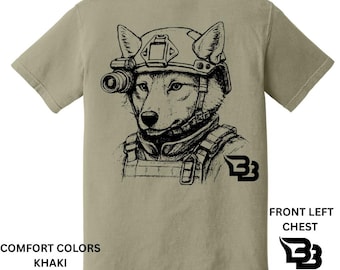 Tactical Gear Coyote Night Hunting BB Logo Comfort Colors Tee S-3XL