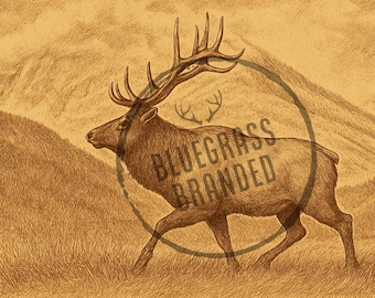 Bull Elk PNG Digital File only