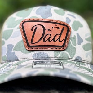 Dad Duck Hunter SEWN LEATHER PATCH Richardson 112 Hat | Public Land Hunter | Father’s Day