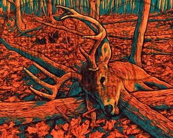 Whitetail Buck Down PNG Digital File only