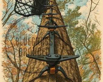 Bow Hunting Treestand instellen, alleen digitaal png-bestand