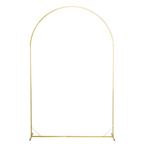 Gold Metal Arch Chiara Backdrop Stand Floral Display Frame With Round Top 5ft 6ft 7ft 8ft Set 8 Ft