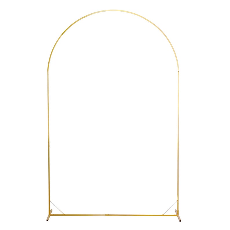 Gold Metal Arch Chiara Backdrop Stand Floral Display Frame With Round Top 5ft 6ft 7ft 8ft Set 8 Ft