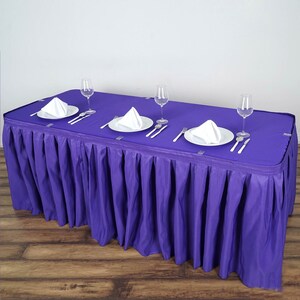 14FT Pleated Polyester Table Skirt, Banquet Folding Table Skirt - Etsy