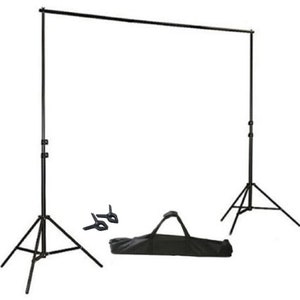 8ftX10ft Metal Adjustable Photography Backdrop Stand Kit & FREE Clips