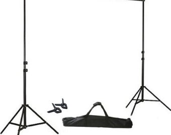 8ftX10ft Metal Adjustable Photography Backdrop Stand Kit & FREE Clips