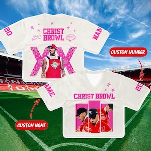 Custom Chris Brown 2025 Crop top Football Jersey Full Mesh, Breezy Bowl XX Concert 2025, Chris Brown Merch,Country Music