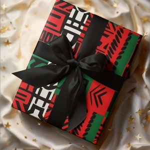 Carta da regalo natalizia personalizzata/Zebra/Afroamericano/30x20/30x72/Carta da regalo/Melanina/Lusso/Kwanzaa/Mese della storia dei neri/Africano