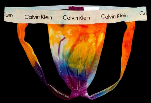 L Rainbow 1 Tie Dye CK Underwear Jockstrap Etsy