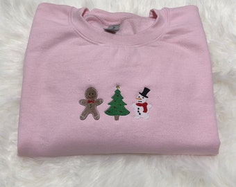 Cute holiday favorites embroidered sweatshirt / hoodie