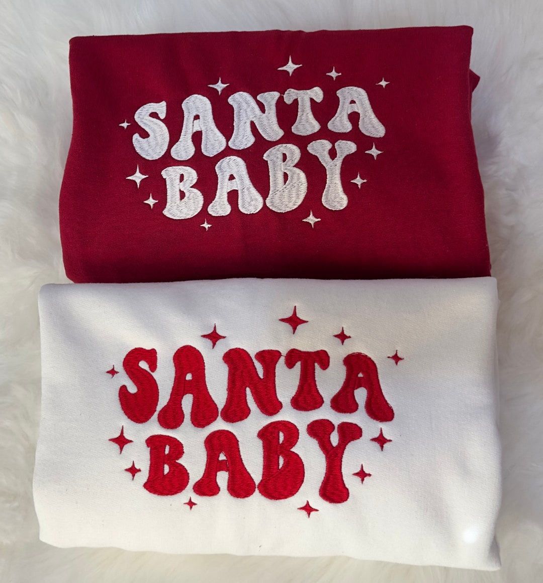 Bubblegum Striped 'Santa Baby' Holiday Graphic Sweater