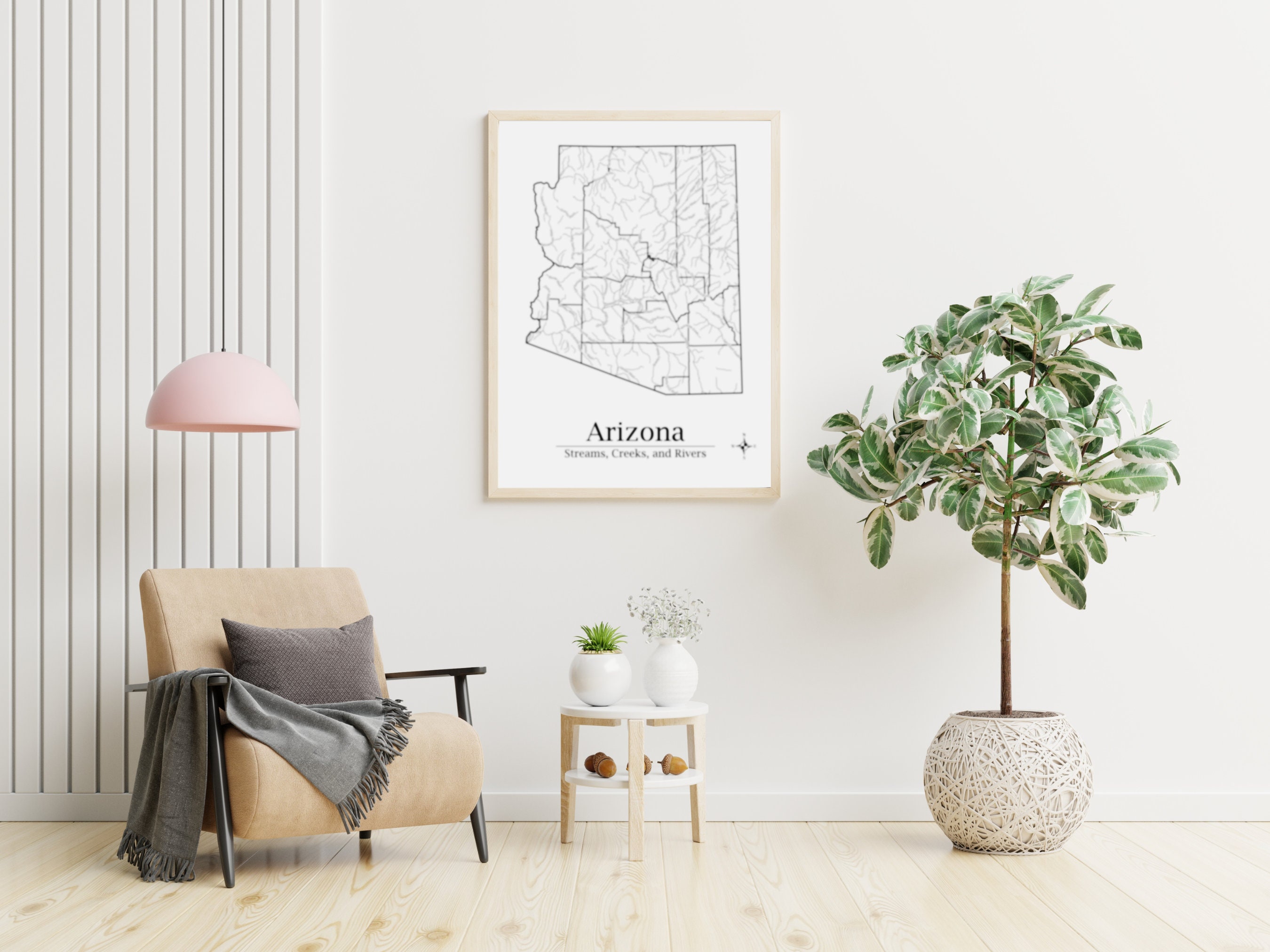 Map of Arizona's Rivers Creeks and Stream Downloadable and Printable ...