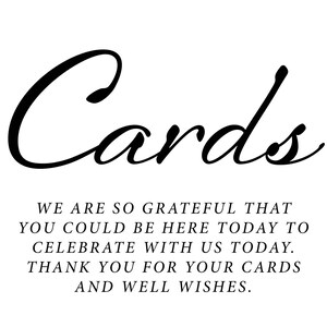 Guest Cards Signage (5x7)