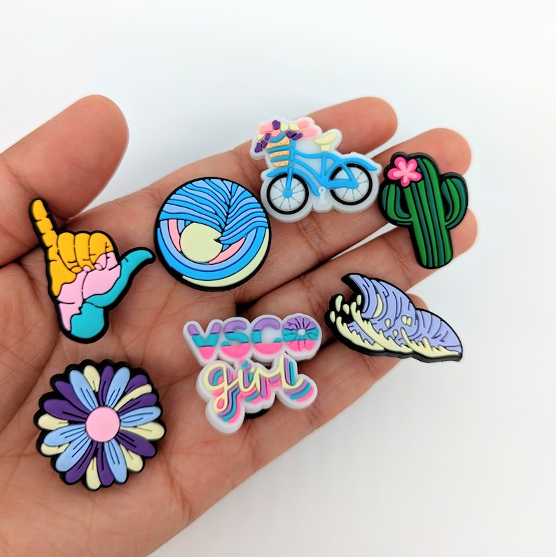 Rainbow and Flowers Shoe Charms Summer Fun Croc Charms Jibbitz for