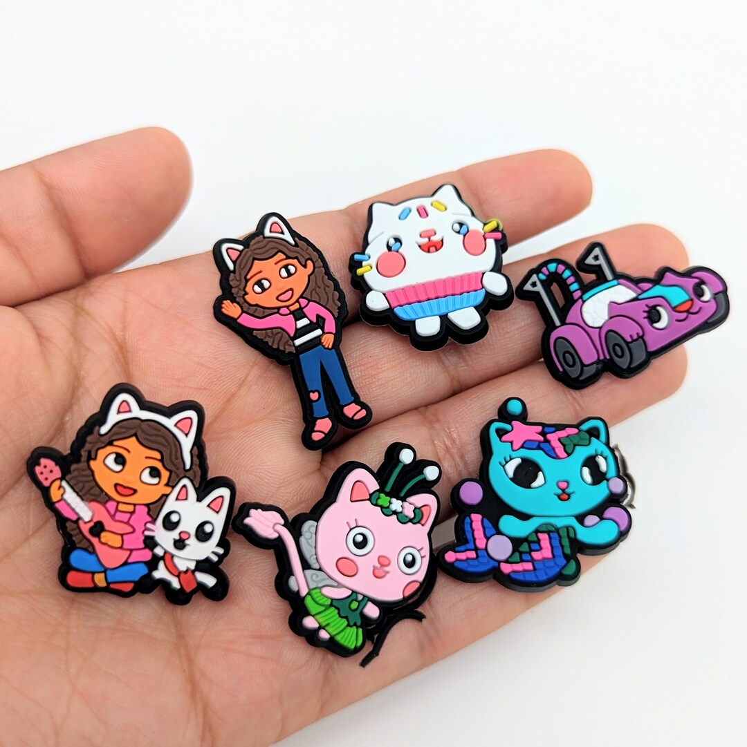 Gabby's Dollhouse Shoe Charms DJ Katnip Katrat Croc Charms Jibbitz for Crocs Pillow Cat Kitty