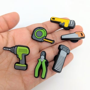 Tool Drill Excavator Hammer Crocs Charm Shoe Brooch Pins Shoe Clip Shoe  Buckles Crocs Jewelry, Charms for Shoes 