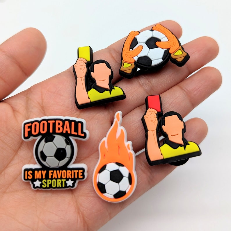 Football Soccer Shoe Charms Messi Ronaldo Soccer Charms Sports Field
