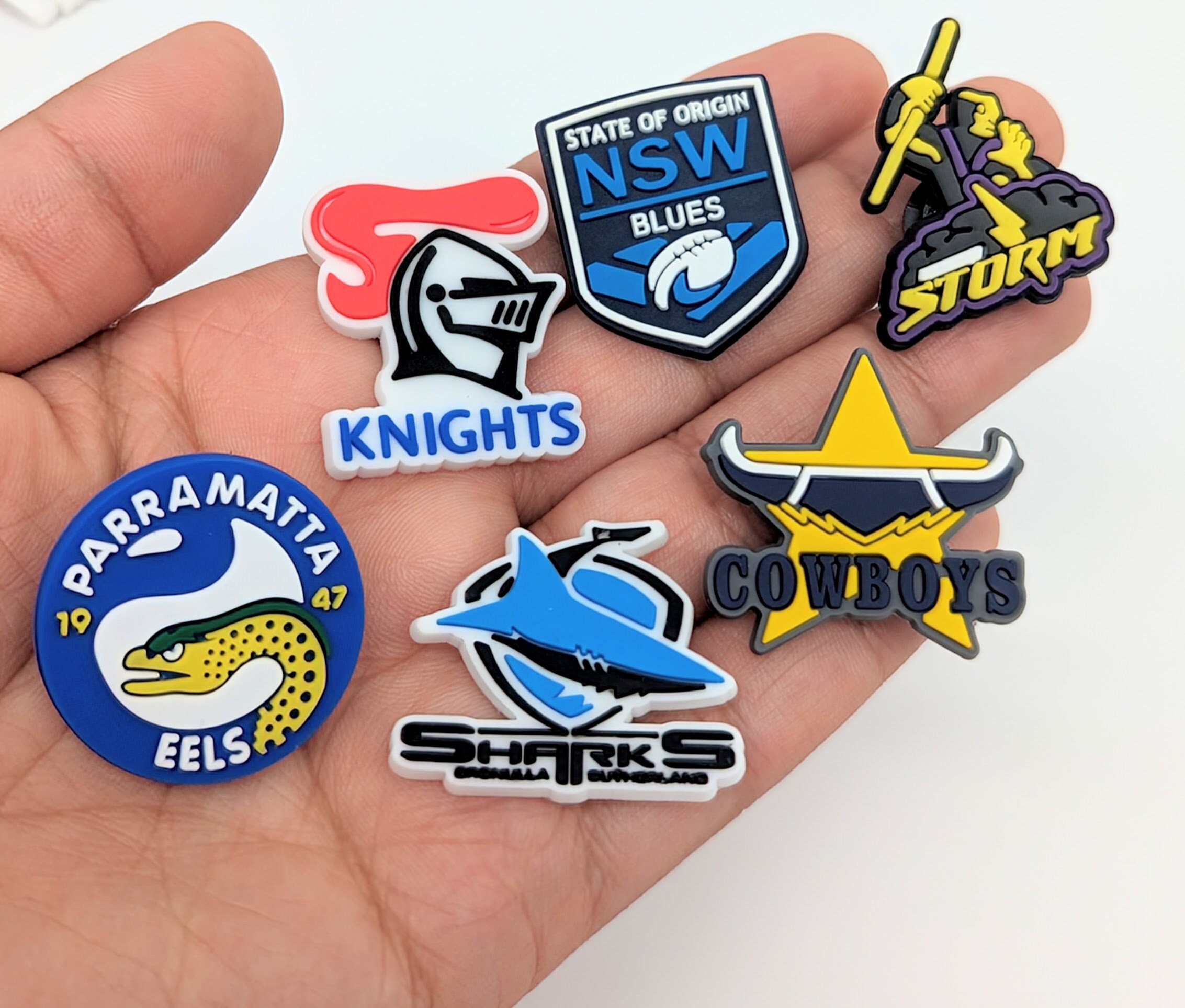 NRL Rugby League Shoe Charms Rugby Team Croc Charms Jibbitz for Crocs