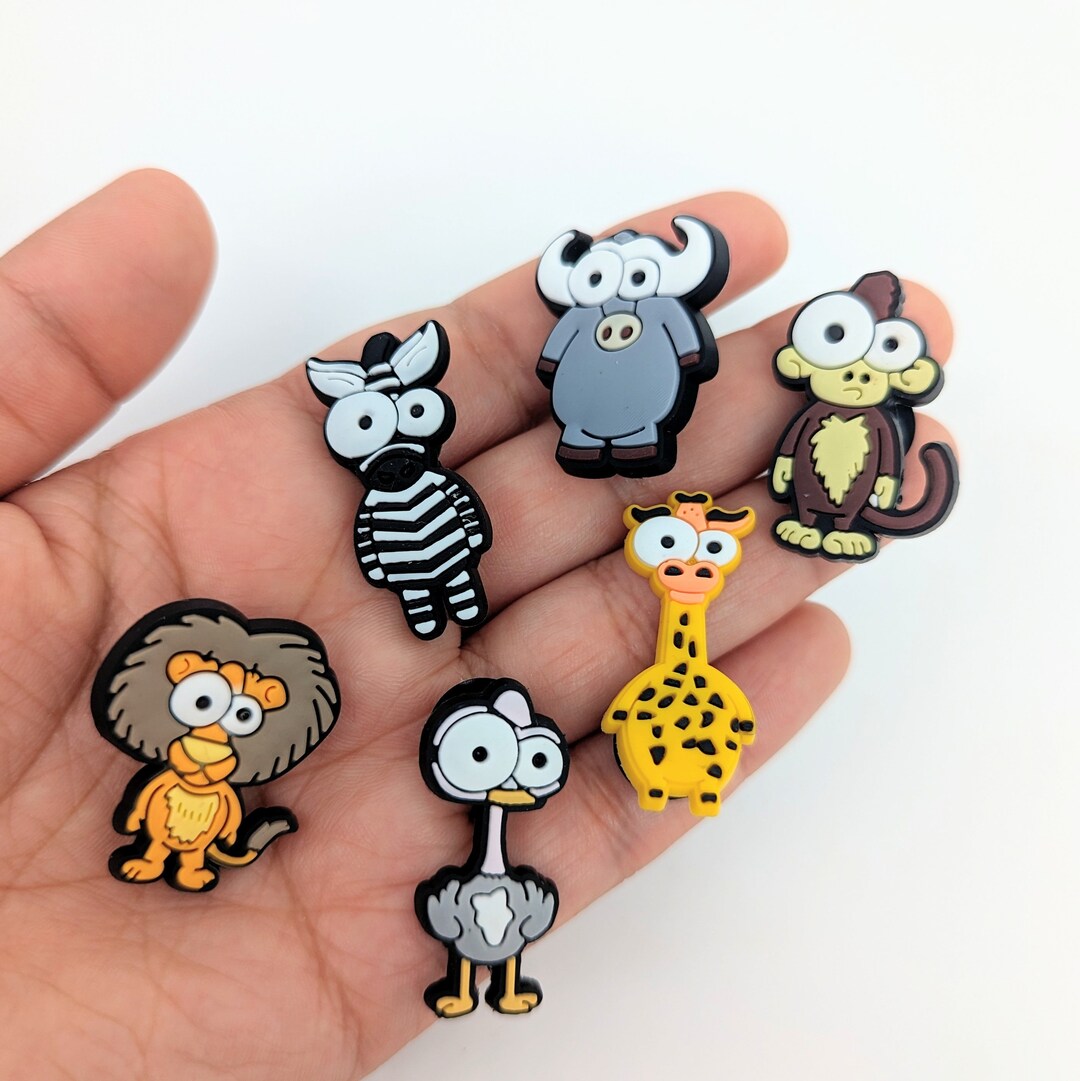 Funny Animals Shoe Charms Monkey Lion Zebra Elephant Giraffe Jibbitz