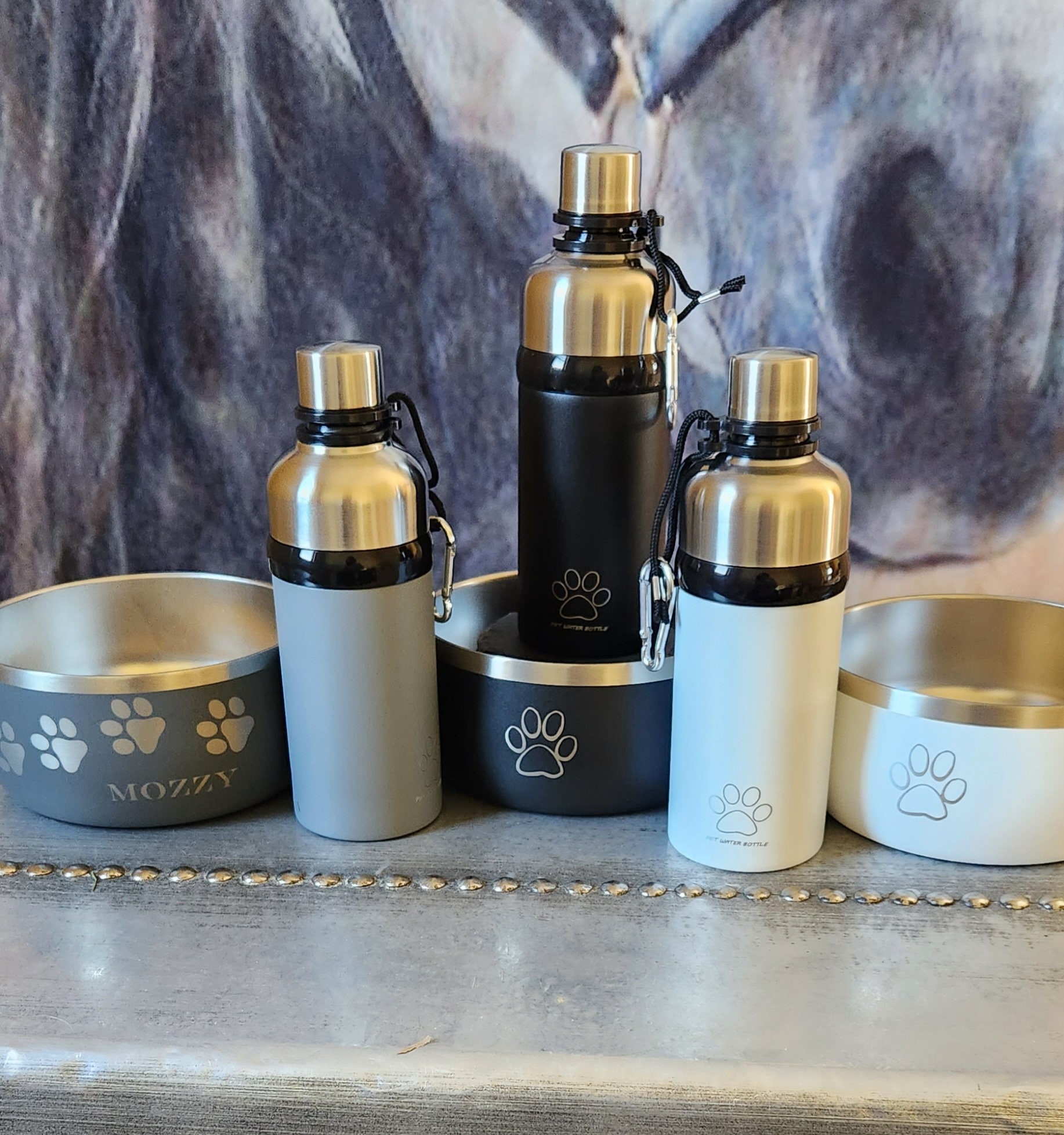 Matching Dog Bowl and Water Bottle Etsy