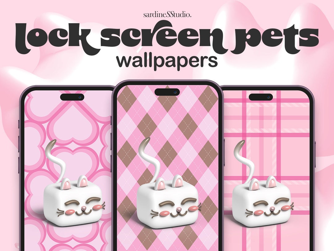 Lock Screen Pet Snow White Cat Wallpaper, Aesthetic Animal Wallpapers ...