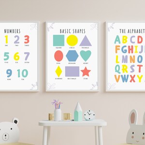 Educational poster printable,  Boho classroom decor, ABC poster, Alphabet poster printable, Boho alphabet printable,  Homeschool printable
