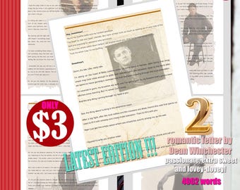 Special Romantic Email from Dean Winchester | 4002 Words | Instant DOWNLOAD