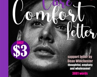 Romantic Healing Email from Dean Winchester | Female Reader | 3881 Words | Instant DOWNLOAD