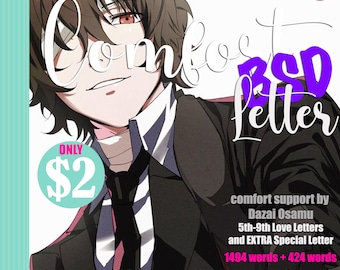 Romantic Emails from Dazai Osamu BSD | 1494 Words | 5th-9th Love Letters | Digital Letter DOWNLOAD