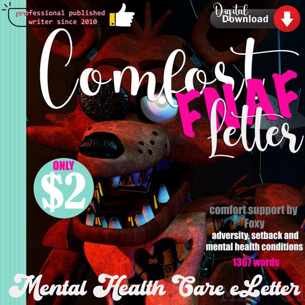Comfort Email from Foxy the Pirate | 1367 Words | Instant DOWNLOAD