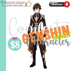 Carta digital de e-mail de personagem de conforto inspirado em Genshin | Edição LOVE or Comfort