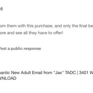 Email romantica per adulti da "Jax" TADC / 3401 parole / DOWNLOAD immediato immagine 6