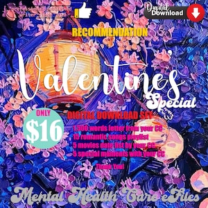 Carta digital especial de San Valentín con personajes de Comfort / Edición LOVE o Comfort / DESCARGA INMEDIATA