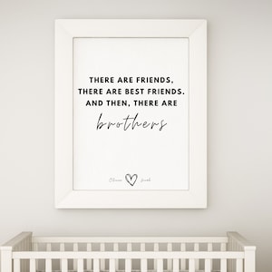 Custom Brothers Quote Art: Personalized Bedroom Wall Decor (Digital Download)