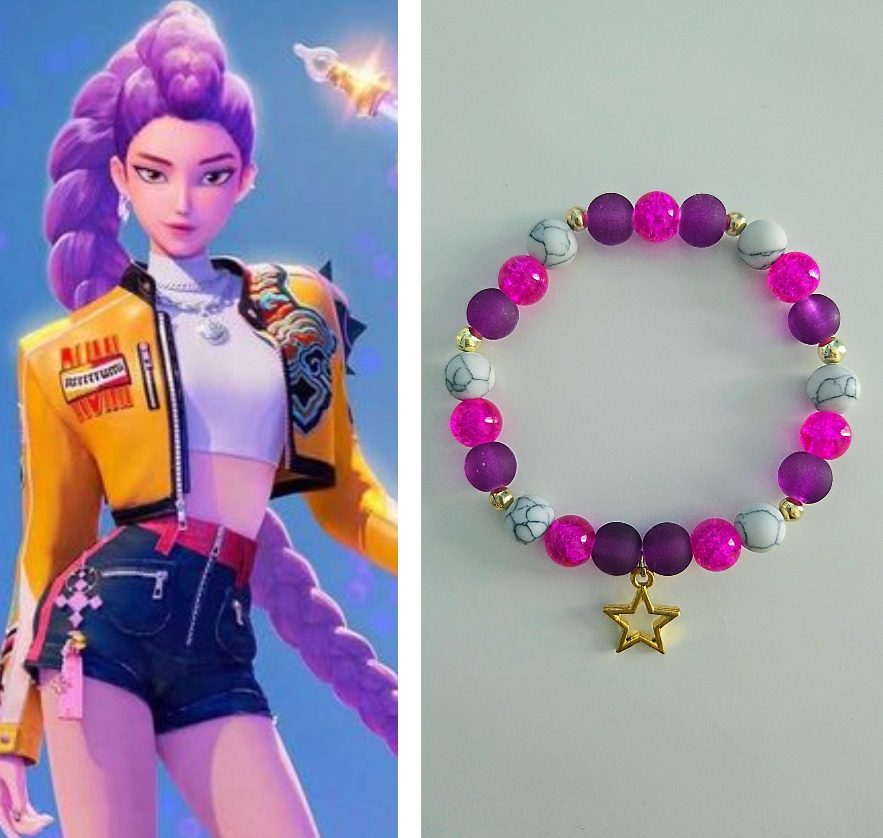 Bracelets à Breloques Assortis Kpop Demon Hunters Huntrix Mira, Rumi Et Zoey - Canada