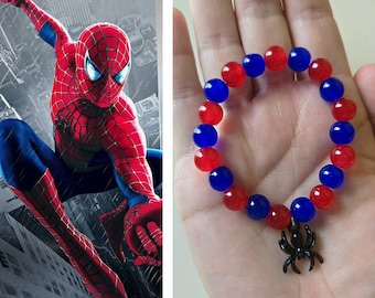 Junior Spiderman Beaded Bracelet
