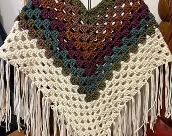 Rainbow Poncho/Shawl
