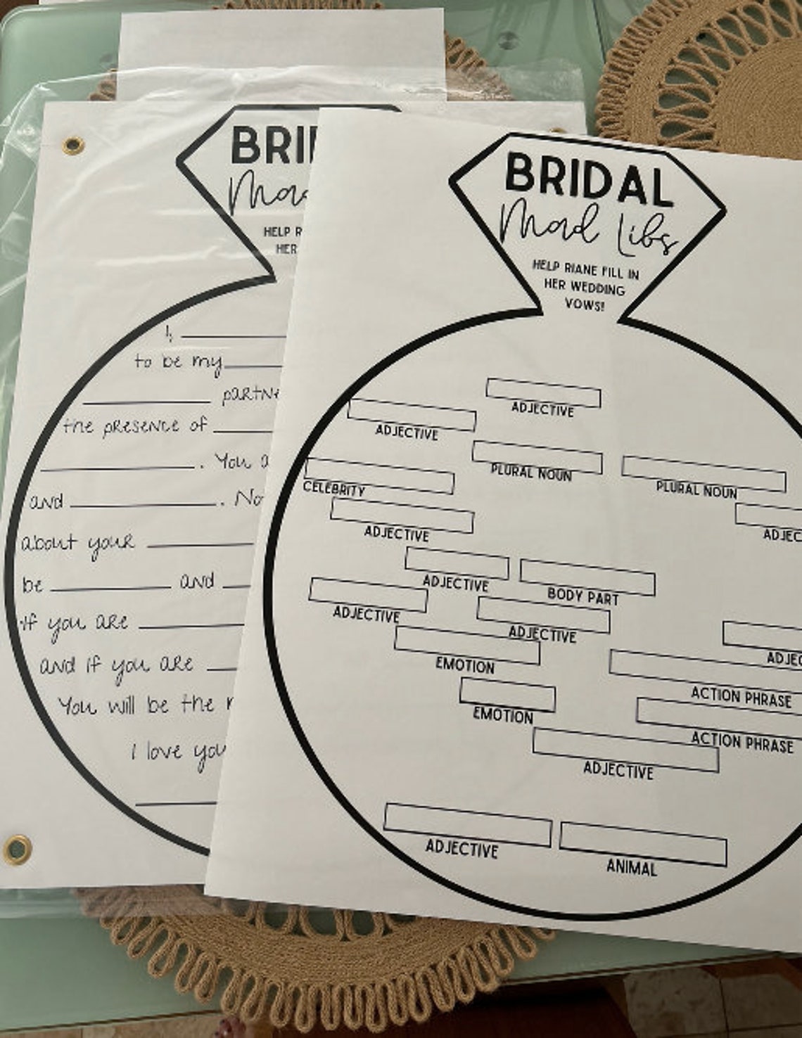 Bridal Mad Libs - Etsy