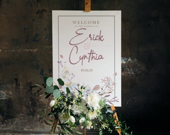 Wedding Sign Wedding Rehearsal Sign Wedding Poster Personalized Wedding Sign Welcome Wedding Sign Wedding Decor