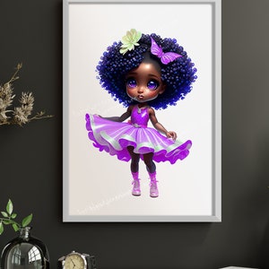 African ballerina clipart, Cute black ballerina, Dancing girl clipart PNG, Designs for Crafts, Scrapbooking, & Junk Journals