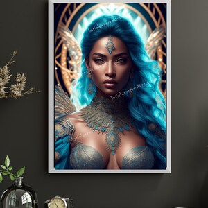 A Beautiful Mermaid Illustration - Stunning Mermaid Ai Art Print - Perfect Gift for Mermaid Lovers Everywhere, digital jpeg downloads file