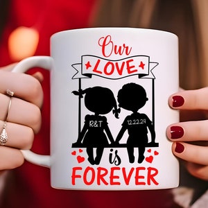 Custom Valentines Day Mug,Gift for Boyfriend,Forever Valentine Coffee Cup,Birthday Gift, Funny Coffee Mug, Valentine's Day Mug, Gift For Her