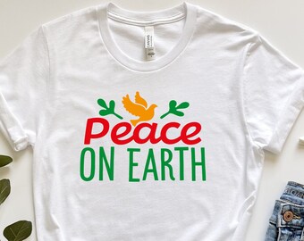 Peace Shirt, Peace on Earth T-Shirt, Dove Peace Shirt, World Peace Shirt, No War Shirt, Equality Shirt, Be Kind Shirt, Human Rights Shirts