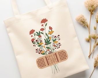 Gift for Women,Inspirational Saying Gift,Love Yourself Gift,Cool Tote Bag,Birthday Gift for Friend,Gift for Mom,Affirmation Self Love Gift