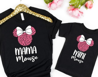 Mama and Mini Mouse Shirt, Custom Disney Mama Mini Shirt, Disney Mom and Daughter Shirt, Mothers Day Shirt, Mama Mouse, Mini Mouse Shirt