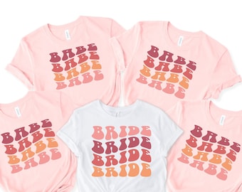 Retro Bride Shirt, Bridal Party Shirt, Bride Babe Shirt, Retro Babe Shirt, Bachelorette Party Shirts, Bridesmaid Shirts, Team Bride Shirt