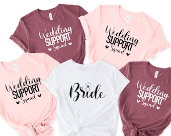 Bridal Party Tees, Team Bride Shirt, Bride Squad T-shirts, Bachelorette Party T-shirt, Gift for Bride Squad, Engagement Shirt, Wedding Shirt