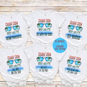 Custom Cruise Crew Most Likely To Shirt, Most Likely Cruise Shirt, Family Matching Cruise Shirt, Cruise Squad  Shirts, Funny Cruise Group