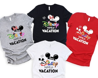 Disney Family Vacation Shirt, Custom Disney Vacation Tee, Disney Minnie Mickey T-Shirt, Disney Trip Tee, Mickey Minnie Tee, Family Disney